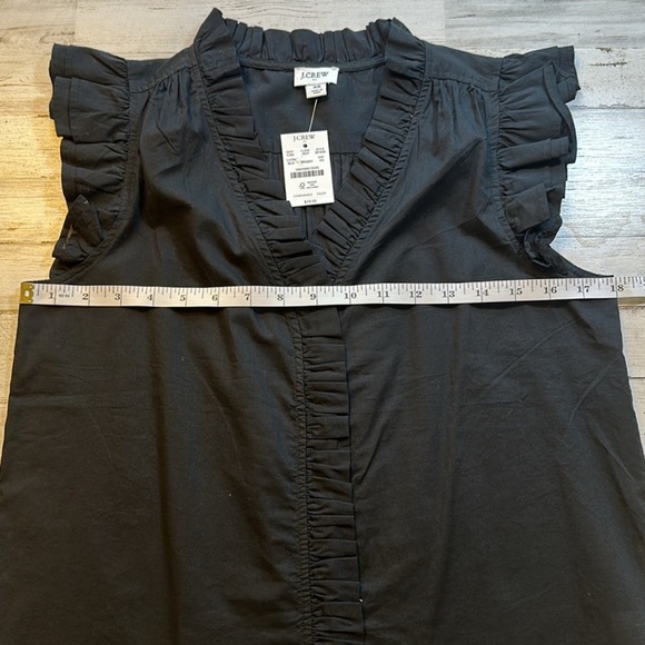 J. Crew Factory Flutter Sleeve Ruffle Top XS - Picture 3 of 4